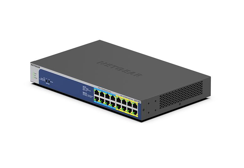 取寄 Netgear GS516UP-100AJS Ultra60 PoE+対応(380W)ギガビット16ポート アンマネージスイッチ